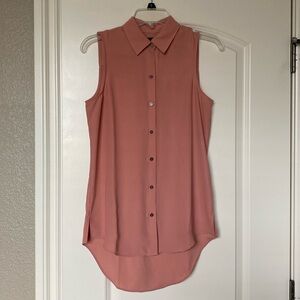 Women’s, size XS, Rachel Zoe sleeveless shirt. Soft clay colored.